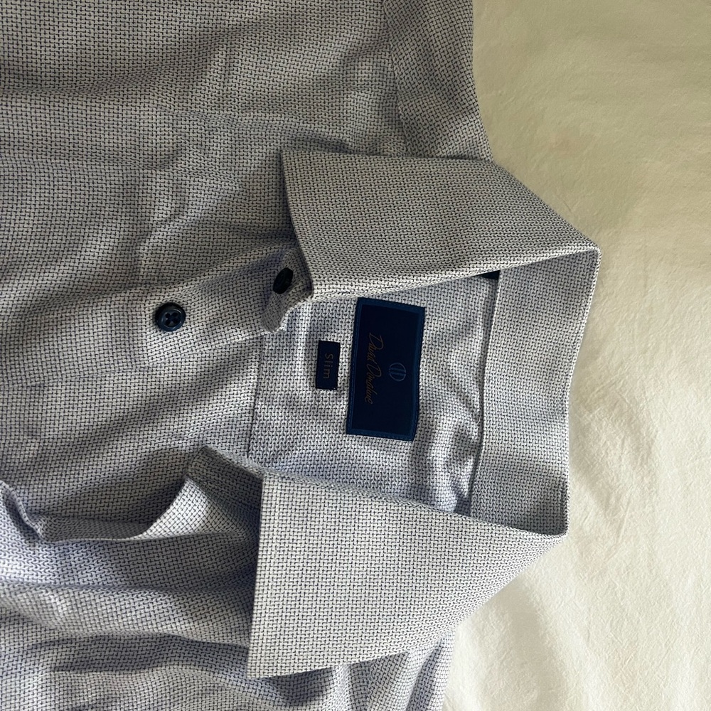 Blue Dress Shirt with Classic Collar
